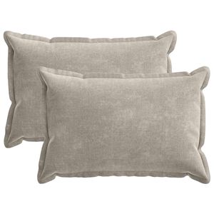 vidaXL Kissenbezug 2 pcs HOUTEN Hellgrau 30 x 50 cm Chenille-Stoff