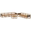 vidaXL Outdoor-Sofagarnitur 9 pcs Natur Massivholz Akazie