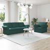 vidaXL Sofa 2 pcs Dunkelgr&uuml;n 215 x 82 x 80 cm Stoff