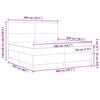 vidaXL Boxspringbett Dunkelgrau und Wei&szlig; 200 x 200 cm Cordstoff