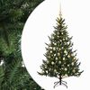 vidaXL K&uuml;nstlicher Weihnachtsbaum mit Weihnachtskugel 120 cm 150 LEDs