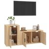 vidaXL 2-tlg. TV-Schrank-Set Sonoma-Eiche Holzwerkstoff