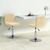 vidaXL Esszimmerst&uuml;hle 2 Stk. Drehbar Creme Samt