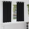 vidaXL Verdunkelungs-Vorh&auml;nge mit Ringen 2 pcs Schwarz 175 x 140 cm