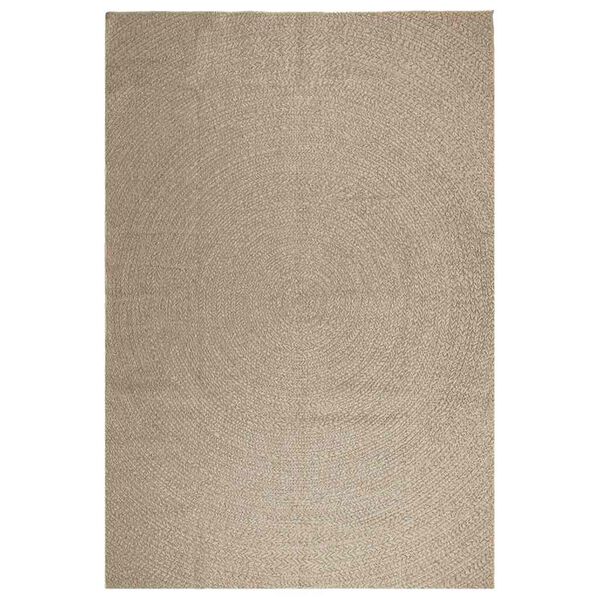 vidaXL Teppich ZIZUR Beige 240x340 cm Jute-Optik Indoor und Outdoor