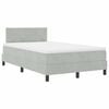vidaXL Boxspringbett mit Matratze Hellgrau 120 x 190 cm Samt