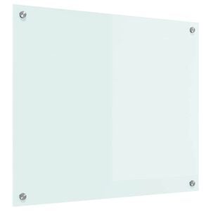 vidaXL K&uuml;chenr&uuml;ckwand Wei&szlig; 70 x 60 cm Geh&auml;rtetes Glas