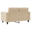 vidaXL 2-Sitzer-Sofa Creme 120 cm Mikrofasergewebe