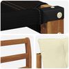 vidaXL Outdoor-Sofagarnitur Massives Akazienholz und Textilene Natur