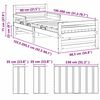 vidaXL Bettrahmen mit Matratze Wei&szlig; 80 x 200 cm Massives Kiefernholz