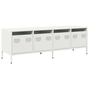 vidaXL TV-Schrank Wei&szlig; 135x39x43,5 cm Kaltgewalzter Stahl