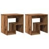 vidaXL Nachttische 2 Stk. Altholz-Optik 40x30x40 cm Holzwerkstoff