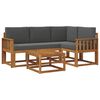vidaXL Outdoor-Sofagarnitur 5 stk. Natur und Anthrazit