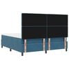 vidaXL Boxspringbett mit Matratze Dunkelblau 180 x 200 cm Stoff