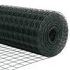 vidaXL Zaun mit Pfosten Gr&uuml;n 0,4 x 10 m Stahl und PVC