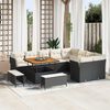 vidaXL Garten-Sofa-Set mit Kissen 12 pcs Schwarz und Creme
