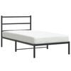 vidaXL Bettgestell mit Kopfteil Metall Schwarz 100x200 cm