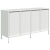 vidaXL Sideboard Weiß 135x39x73,5 cm Kaltgewalzter Stahl