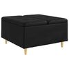 vidaXL Ottoman mit Stauraum Schwarz 80 x 80 x 45 cm Kunstleder