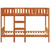 vidaXL Etagenbett Wachsbraun 80x200 cm Massivholz Kiefer