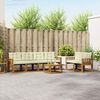 vidaXL Outdoor-Sofagarnitur mit Kissen 7 pcs Natur und Creme