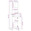 vidaXL Badezimmerschrank Braun 38 x 33 x 160 cm Massivholz Mango