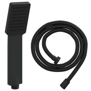 vidaXL Duschkopfset Schwarz 150 cm Edelstahl