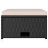 vidaXL 4-tlg. Garten-Lounge-Set mit Auflagen Poly Rattan Schwarz