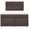 vidaXL Boxspringbett mit Matratze Dunkelbraun 140x190 cm Stoff