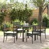 vidaXL Garten Essgruppe 5 pcs Schwarz Poly-Rattan