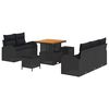 vidaXL Garten-Sofa-Set mit Kissen 8 pcs Schwarz 80 x 80 x 71 cm