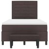 vidaXL Boxspringbett mit Matratze Dunkelbraun 120 x 200 cm Stoff