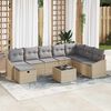 vidaXL Sofa Set mit Kissen 8 pcs Poly-Rattan