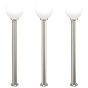 vidaXL Pollerleuchten 3 Stk. 120 cm Edelstahl IP44