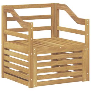vidaXL Outdoor-Sofa Massivholz Akazie Wei&szlig;
