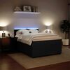 vidaXL Boxspringbett mit Matratze Schwarz 140x190 cm Samt