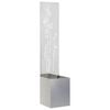 vidaXL Garten Sichtschutz-Leinwand Floral Silber 32 x 140 cm Edelstahl