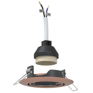 vidaXL Spotlight 6 stk. Kupfer 9 x 9 x 2,5 cm Metall