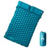 vidaXL Doppel-Isomatte mit Kissen Selbstaufblasend Blau
