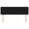 vidaXL Kopfteile Schwarz 144x7x78/88 cm Stoff