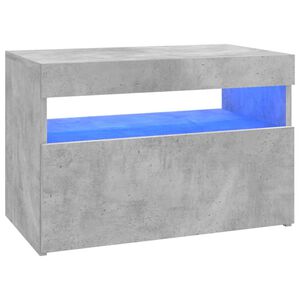 vidaXL TV-Schrank mit LED-Leuchten Betongrau 60x35x40 cm