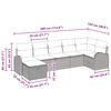 vidaXL Sofa Set mit Kissen mit Speicher Beige und Hellgrau Poly-Rattan
