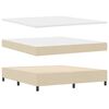 vidaXL Boxspringbett mit Matratze Creme 180 x 200 cm Stoff