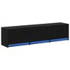 vidaXL Fernsehschrank mit LED Schwarze Eiche 165 x 34 x 40 cm