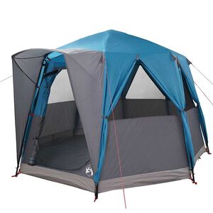 vidaXL Cabin Zelt 3-Personen mit Dach Blau und Grau 320 x 320 x 203 cm