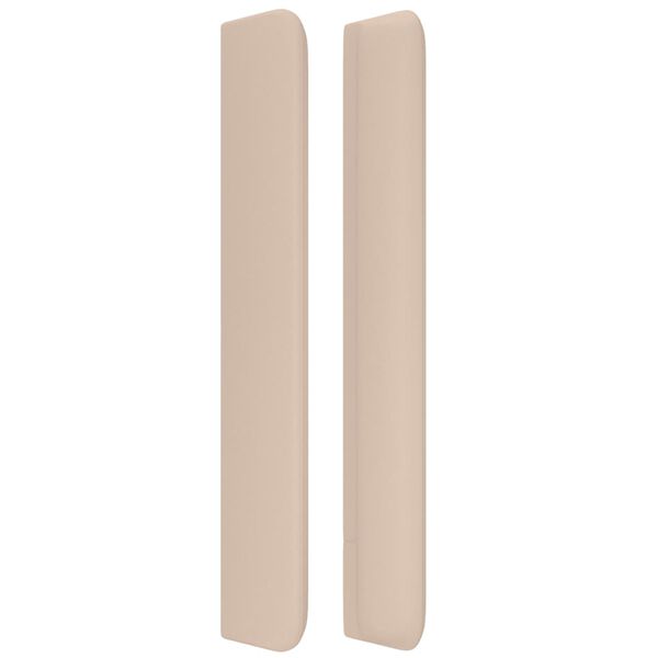 vidaXL Kopfteil mit Ohren Cappuccino-Braun 147x16x118/128cm Kunstleder