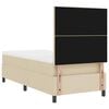 vidaXL Boxspringbett mit Matratze Creme 100 x 200 cm Stoff