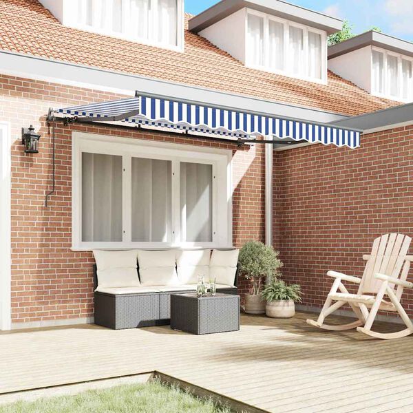 vidaXL Einziehbare Markise Blau 300 x 200 cm Stoff