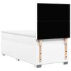 vidaXL Boxspringbett mit Matratze Weiß 80x200 cm Kunstleder