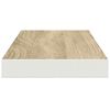 vidaXL Schweberegale 4 Stk. Eichen-Optik und Wei&szlig; 60x23,5x3,8 cm MDF